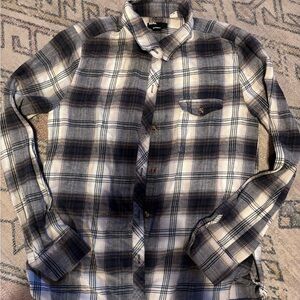 BDG/Urban Outfitters Monochrome Plaid Button Down Shirt